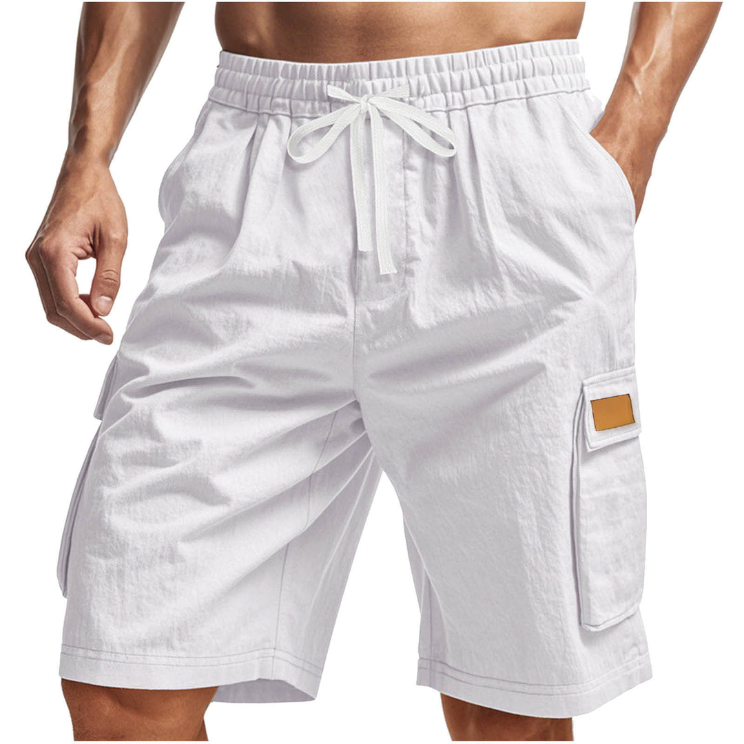 Casual cargo shorts for men with elastic waistband and multifunctional side pockets Lune London