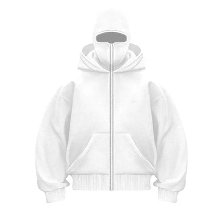 Trendy hooded jacket for women with high collar Lune London