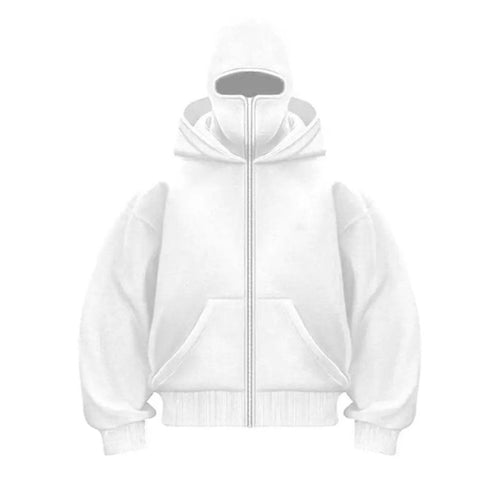 Trendy hooded jacket for women with high collar Lune London