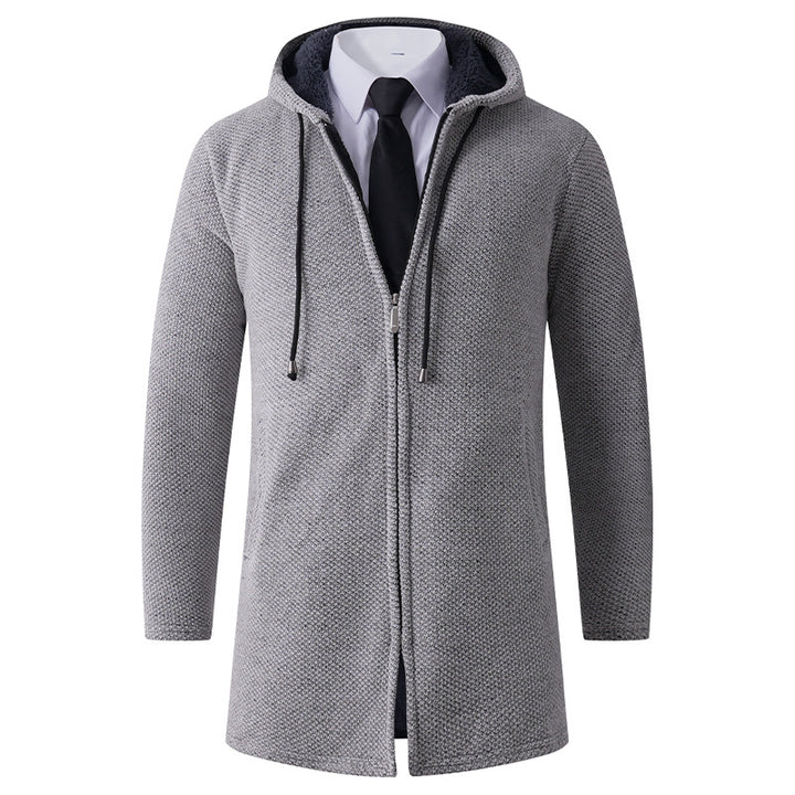 Casual hoodie jacket for men with exposed zipper and practical hood Lune London