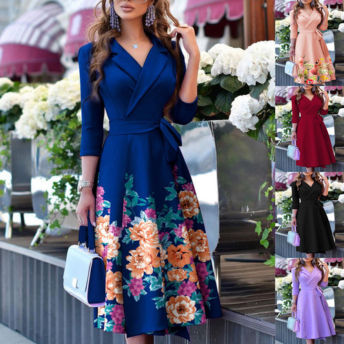 Floral wrap dress for women with fitted silhouette Lune London