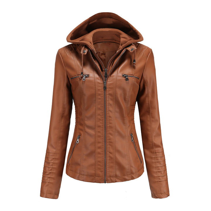 Lune London | Leather jacket - With hood - Fitted cut - Versatile & Stylish