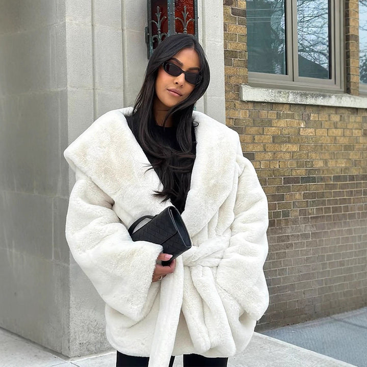 Lune London oversized plush coat for ladies