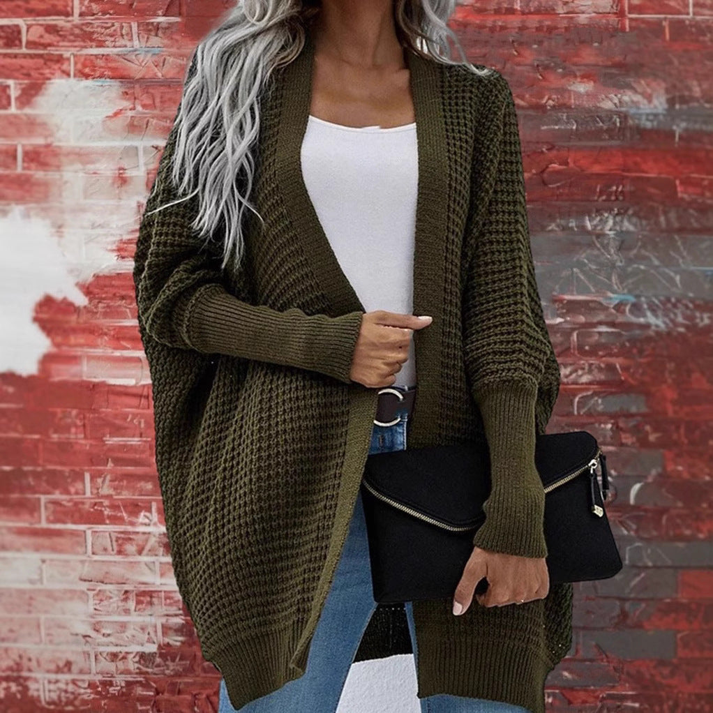 Ladies chic ribbed knit cardigan