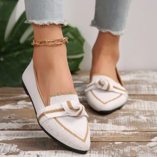 Women's Slip-On Moccasins with Elegant Knot Detail Lune London