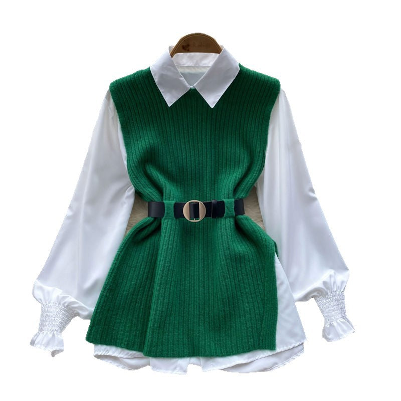 Robe en tricot pour femmes avec un look de blouse élégante Chic & Stil
