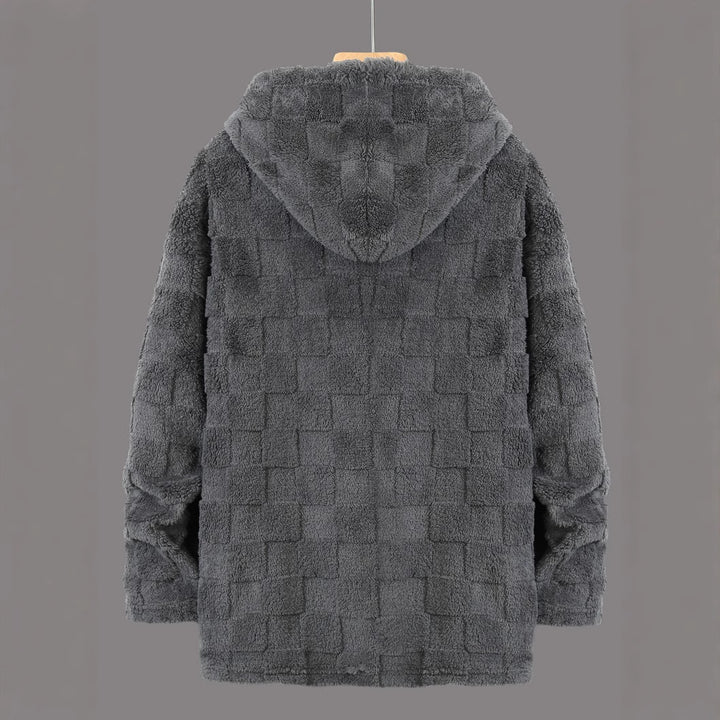 Man Fleece jacket with hood and pockets Lune London