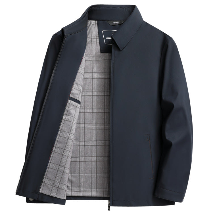 Technical transition jacket for men with protected zip Lune London