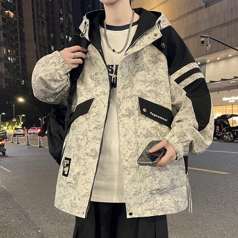 Urban windbreaker jacket for men with functional pockets Lune London