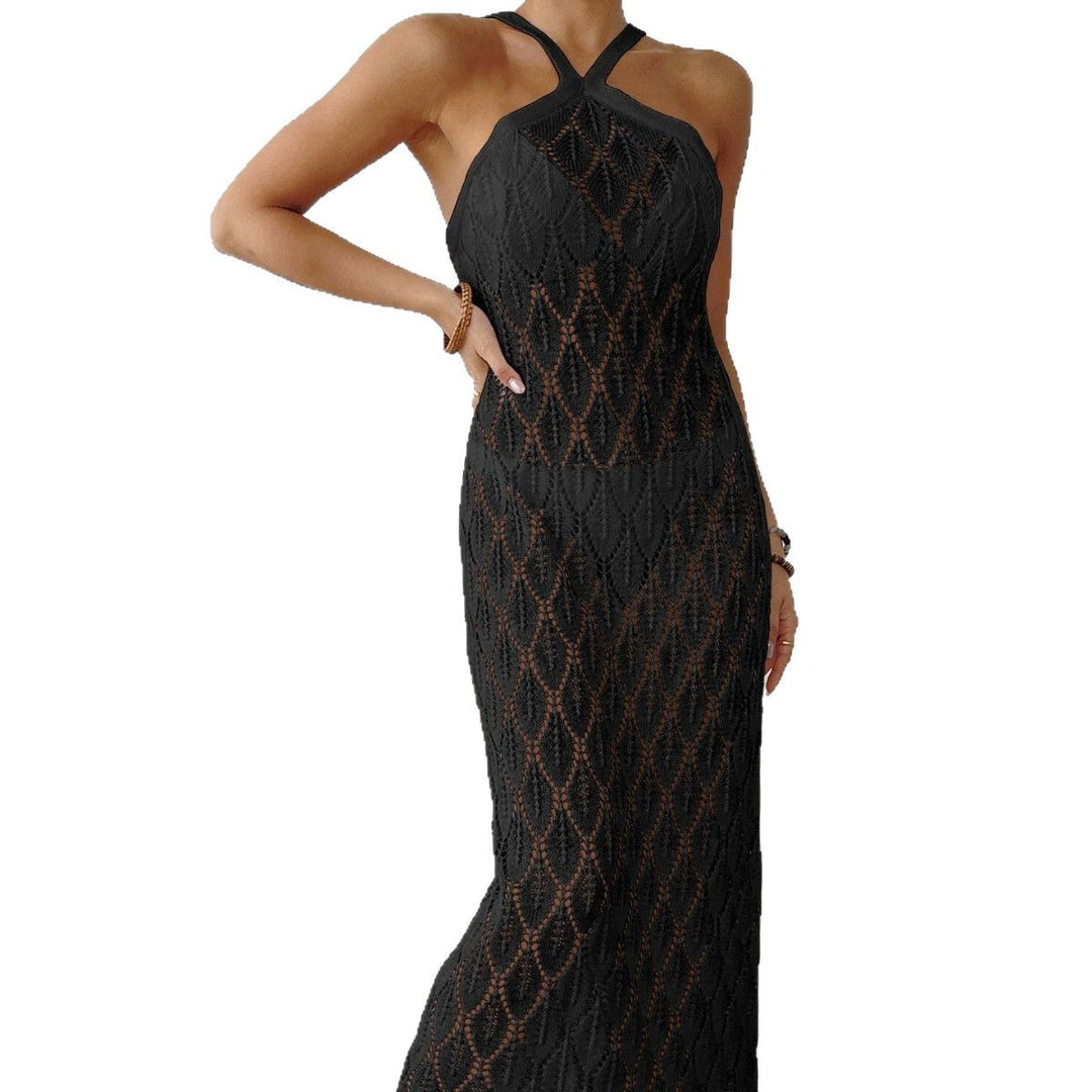 Ladies Elegant Chic Crochet Maxi Dress