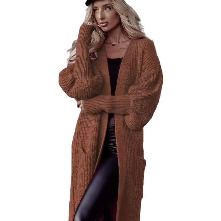 Oversized casual knit coat for women with practical pockets Lune London