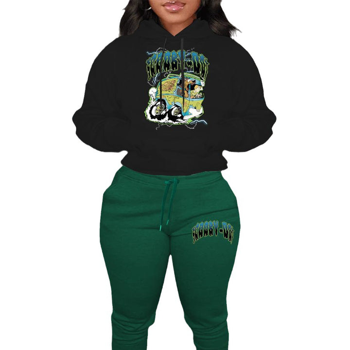 Men's hoodie and jogger set with avant-garde graphic design and comfortable fit Lune London