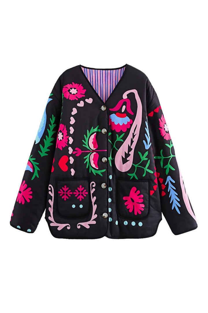 Lune London | Floral Print Pocket Jacket