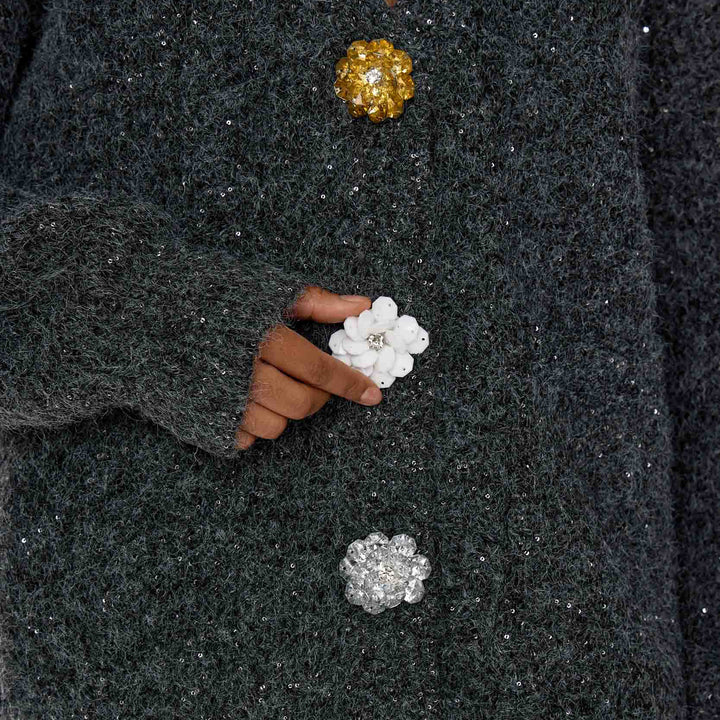 Cardigan for women with eye-catching button details and soft material Lune London
