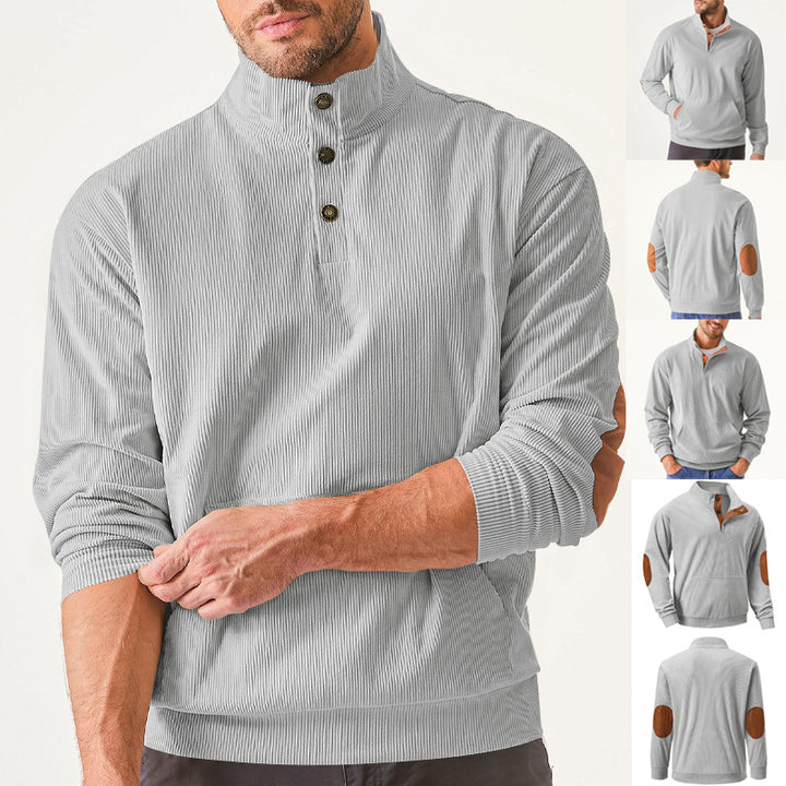 Men's highly functional sweatshirt with a high collar and practical kangaroo pocket Lune London