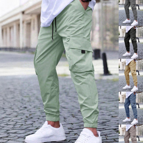 Men's cargo pants with elastic waistband and practical side pockets Lune London