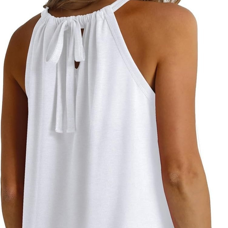 Casual sleeveless top for women with ruched neckline Lune London