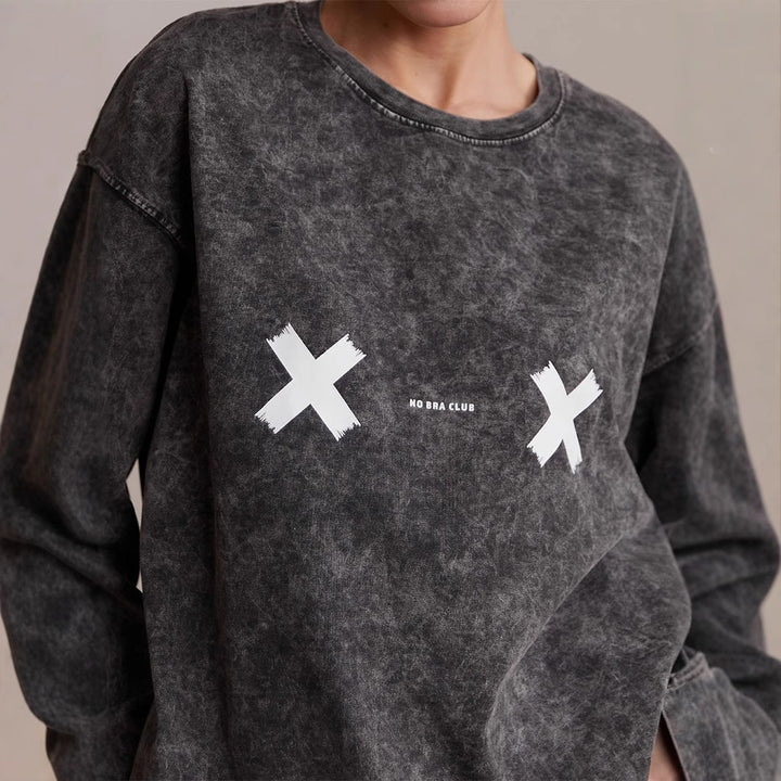 Casual sweatshirt for women with creative graphic print Lune London