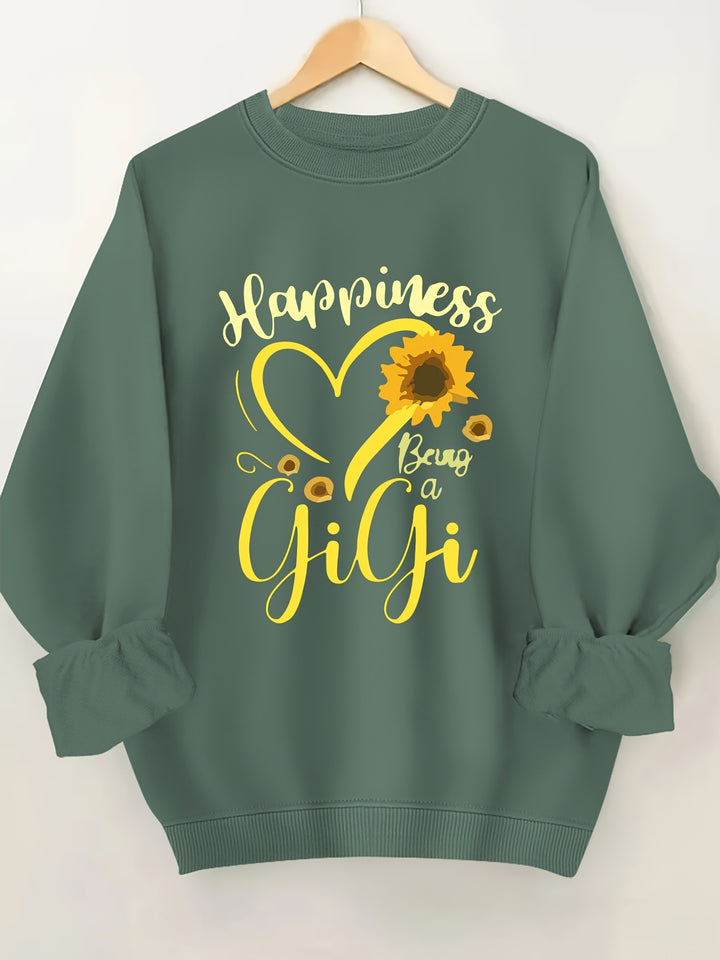 Sweatshirt pour femme avec des manches volumineuses et un motif joyeux Chic & Stil