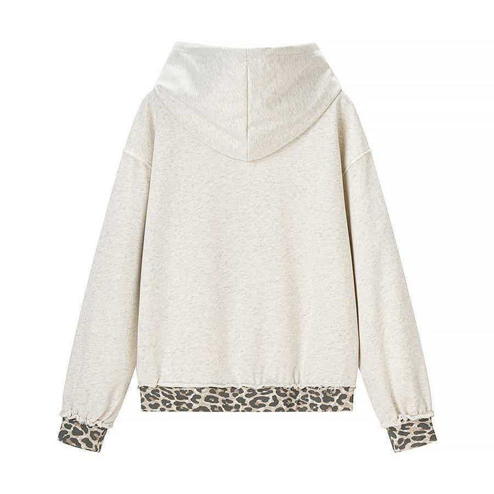 Hoodie décontracté pour femmes avec doublure en léopard Chic & Stil
