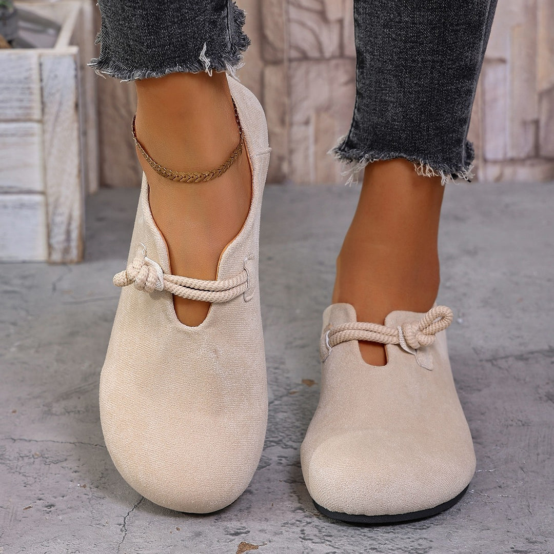 Ladies Loafers Suede Details Lune London
