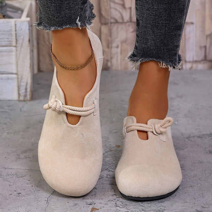 Ladies Loafers Suede Details Lune London