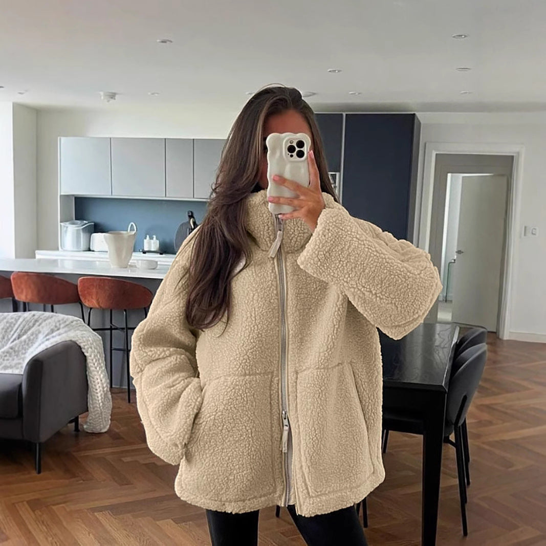 Women Oversized Chic Fleece Jacket