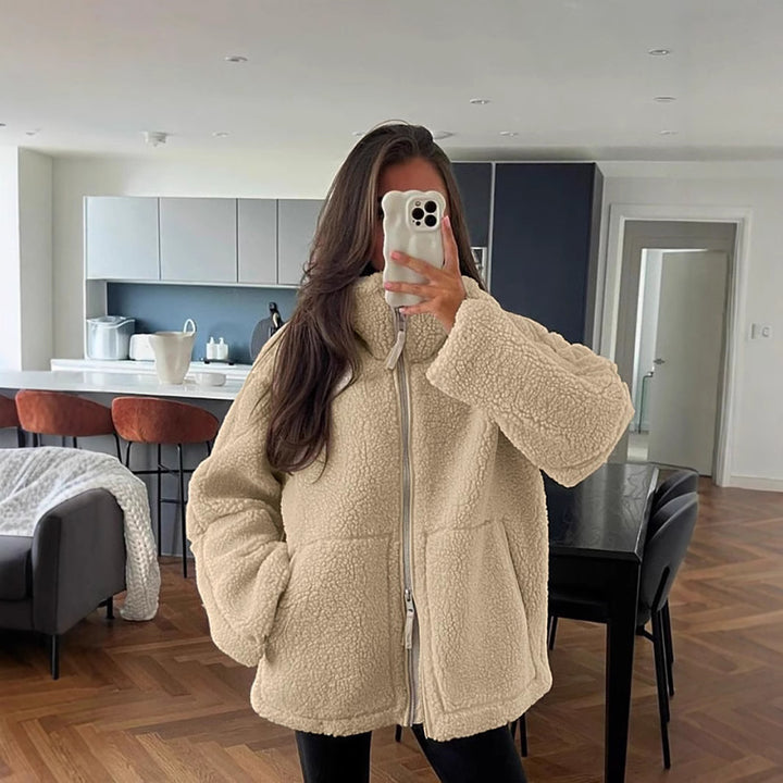 Ladies oversized fleece jacket Lune London