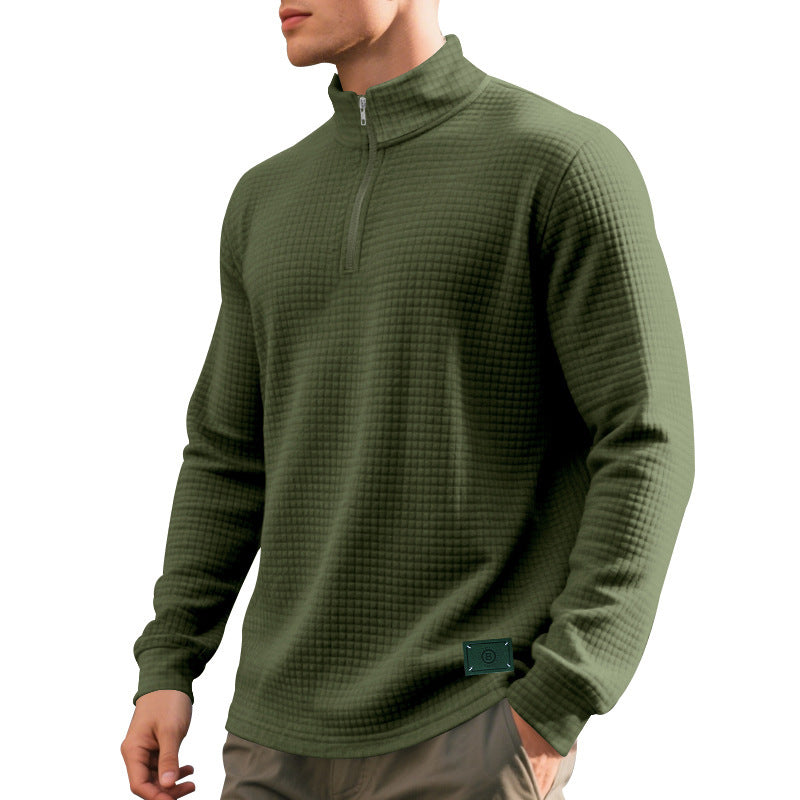 Men's fashionable sweater with high collar and elegant zipper Lune London