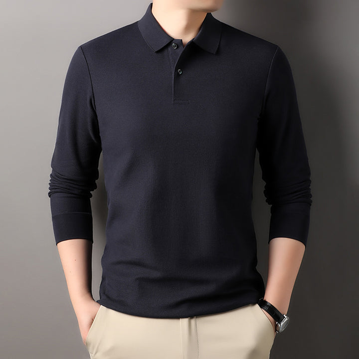 Long sleeve polo shirt for men in breathable functional material Lune London