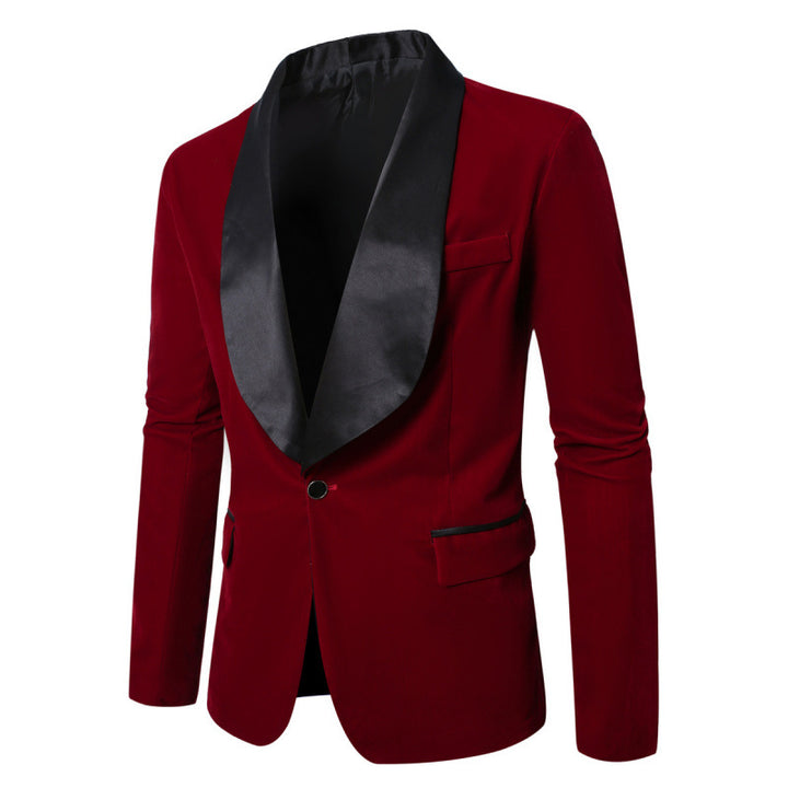 Men's velvet tuxedo blazer with sparkling satin lapels Lune London