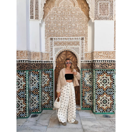 Casual flared pants for women with trendy print Lune London