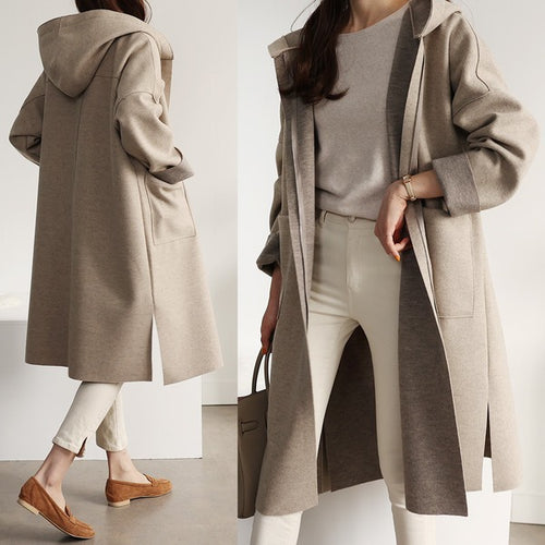 Fashionable women's hooded coat made of high-quality fabric Lune London