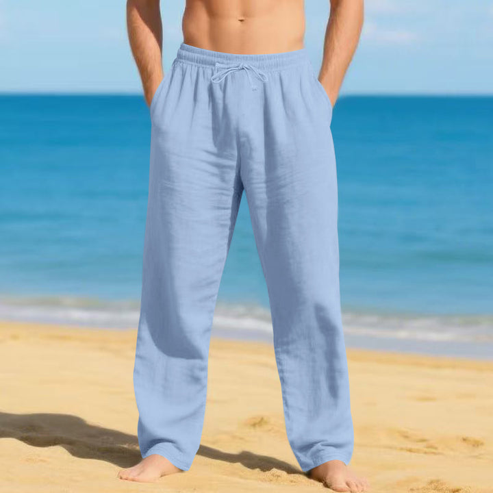 Men's lightweight beach pants with adjustable waistband Lune London