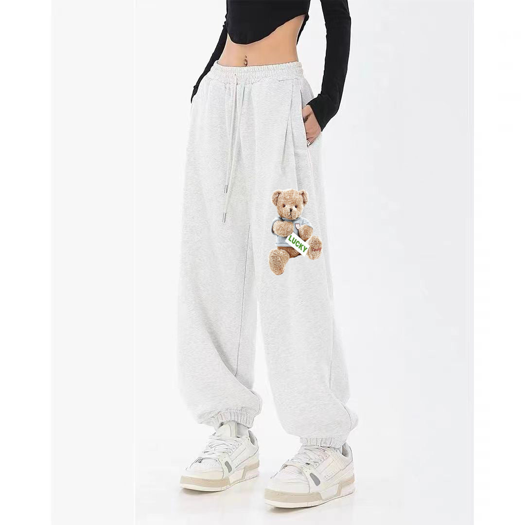 Ladies' leisure pants with teddy motif Chic & Stil
