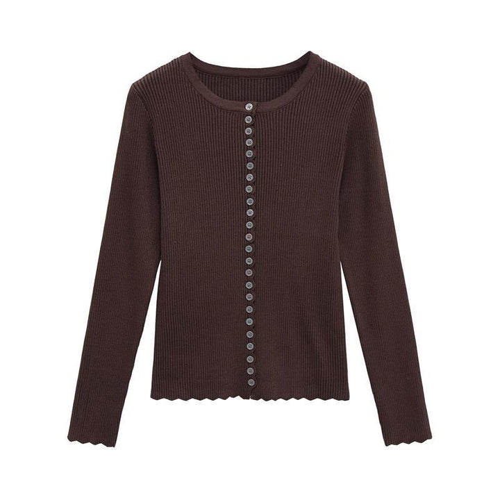 Fine knit jacket for women with elegant button details Lune London