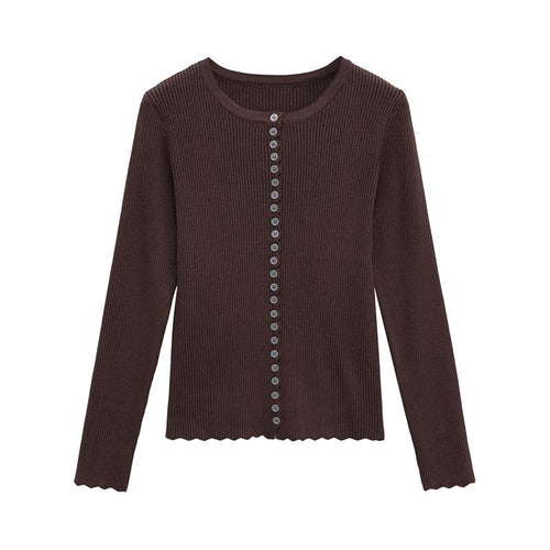 Fine knit jacket for women with elegant button details Lune London