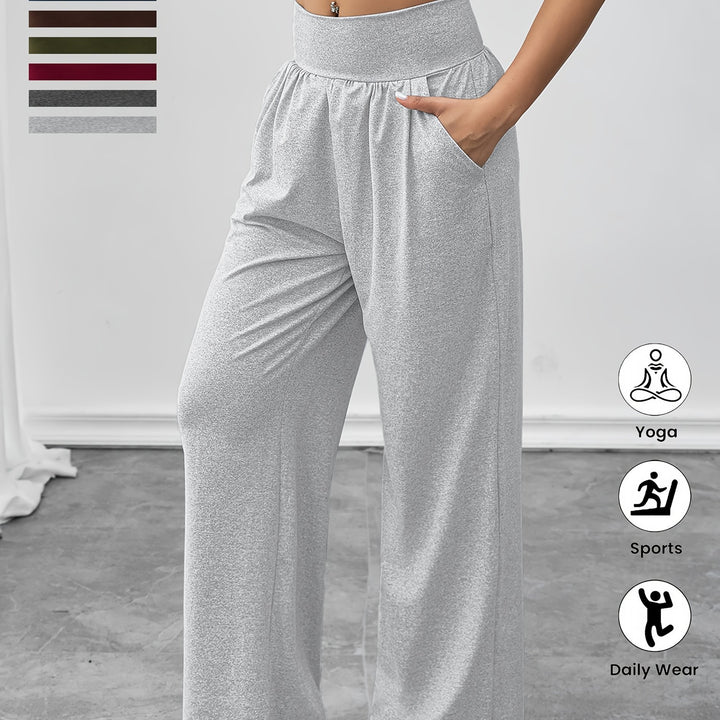 Pantalons de loisirs confortables pour femmes avec taille élastique et poches latérales Chic & Stil