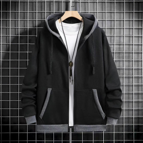Men's comfortable hooded sweatshirt with zipper and handy pockets Lune London