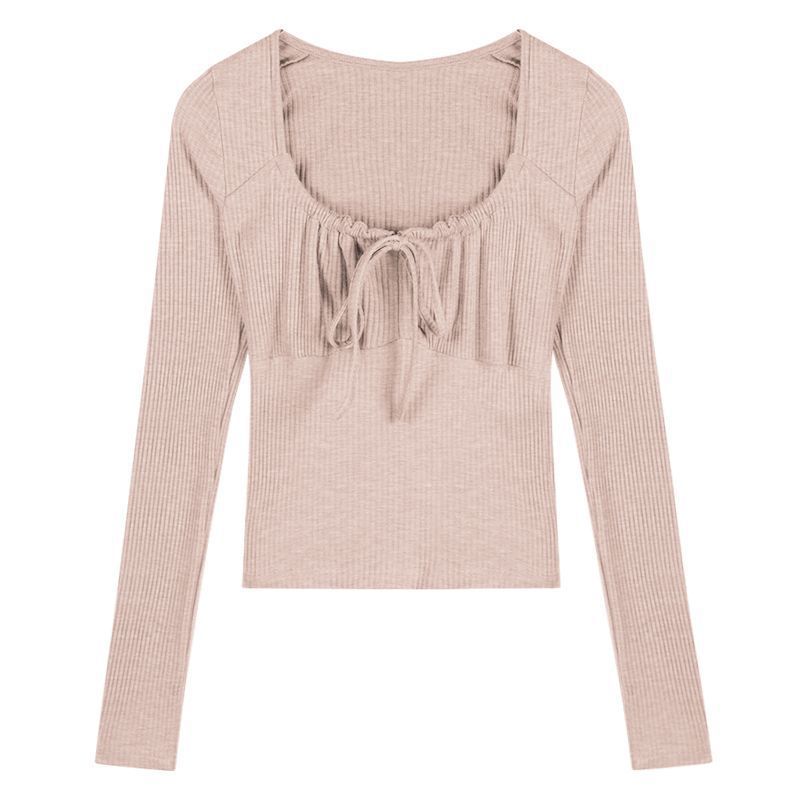 Women's long-sleeved top with decorative ruffles and ties Chic & Stil