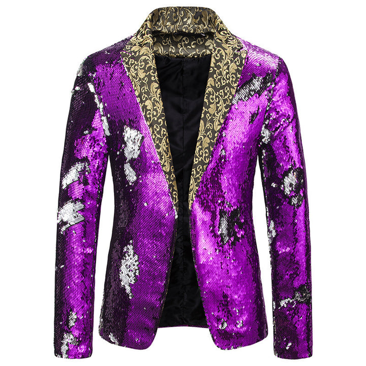 Extravagant sequin blazer jacket for men Lune London