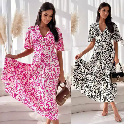 Ladies Maxi Wrap Dress Fluid Lune London