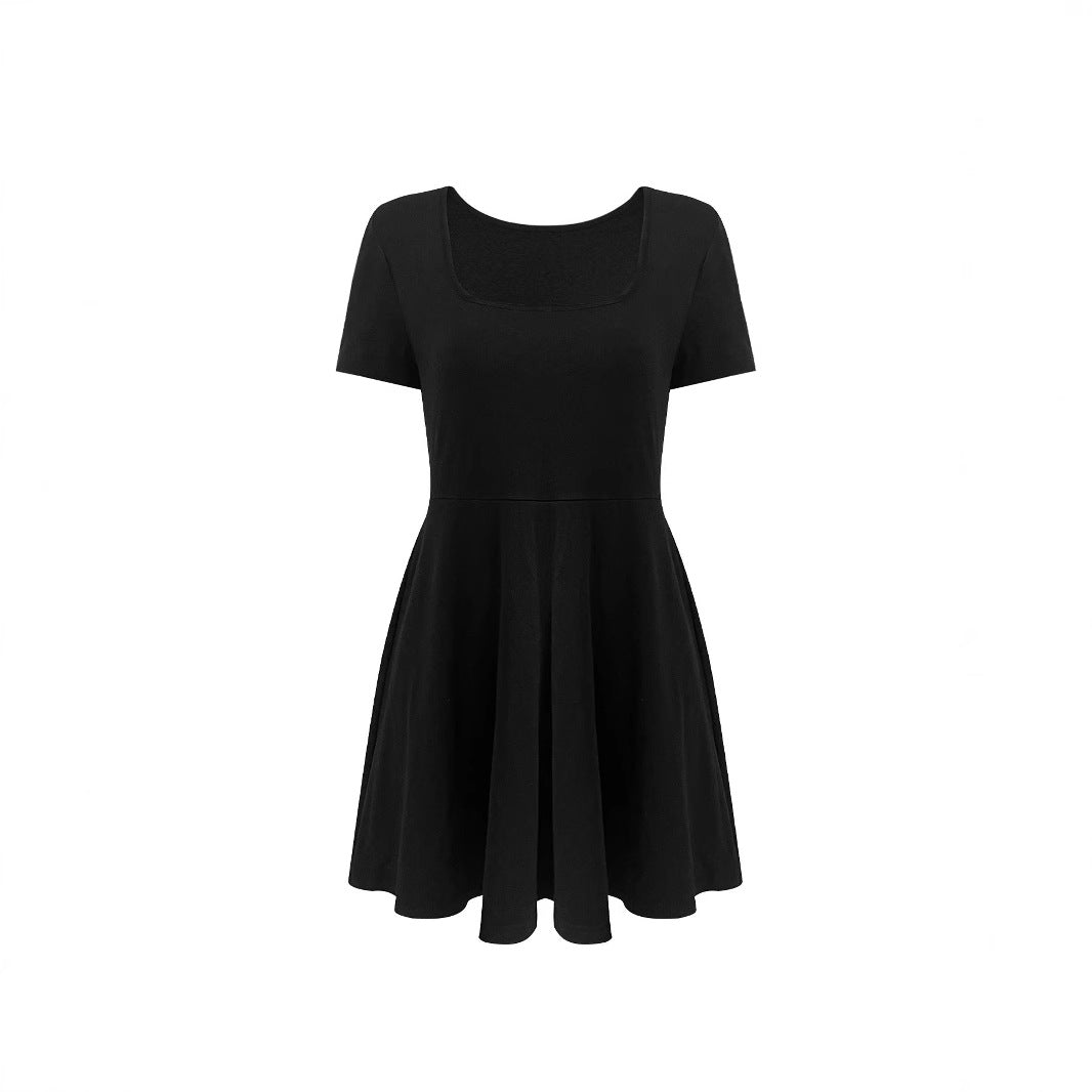 A-line swing dress for women with square neckline Lune London