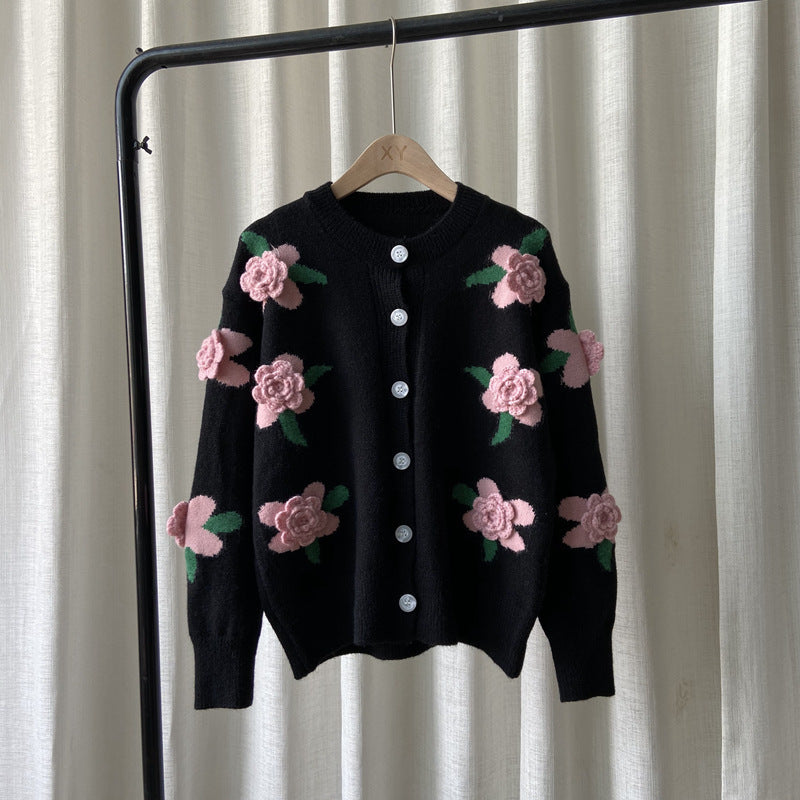 Cardigan pour femmes avec motif floral Chic & Stil