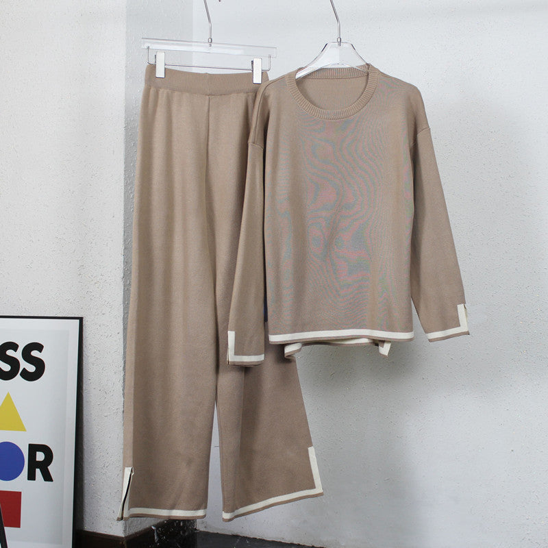 Casual knitted set for women with contrasting finishes Lune London