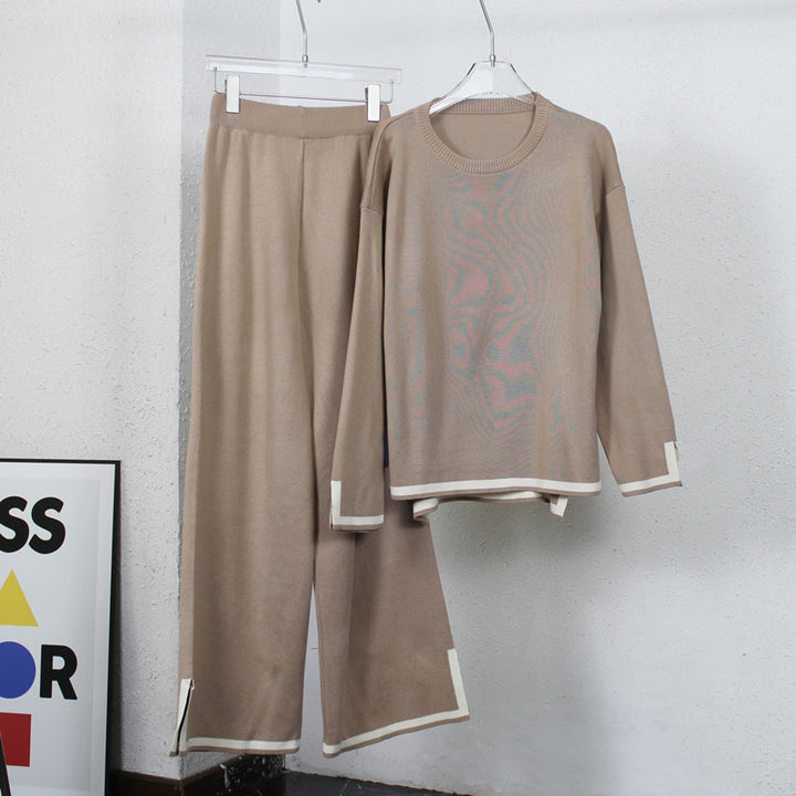Casual knitted set for women with contrasting finishes Lune London