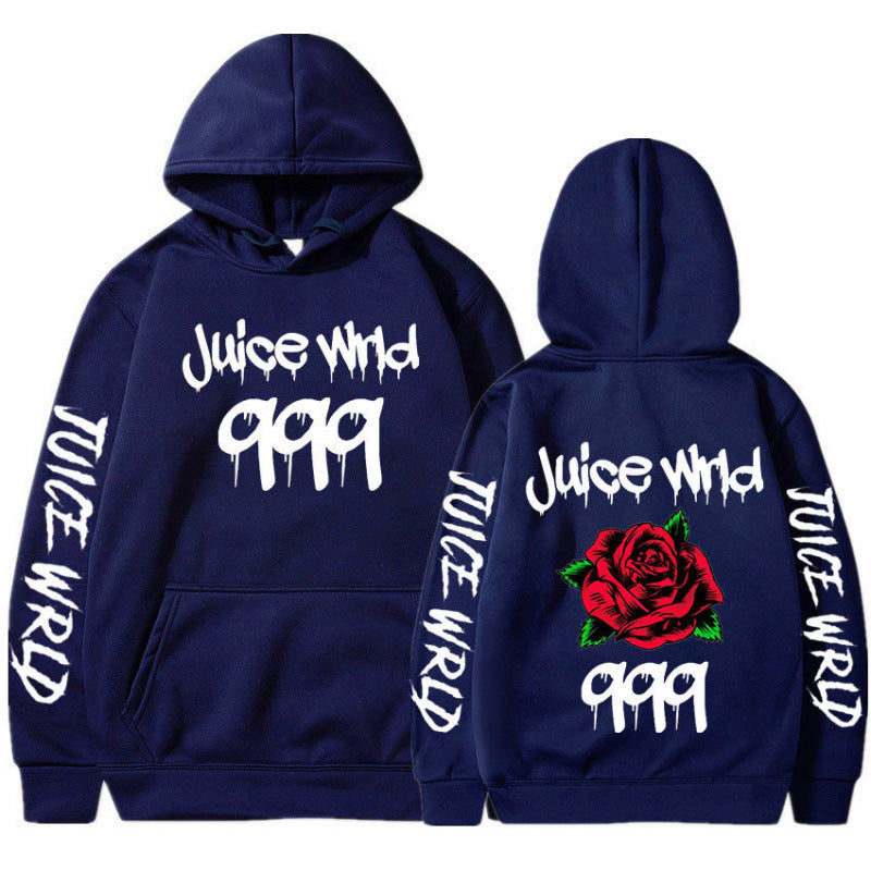 Women’s hoodie with striking graphic design and romantic rose motif Lune London