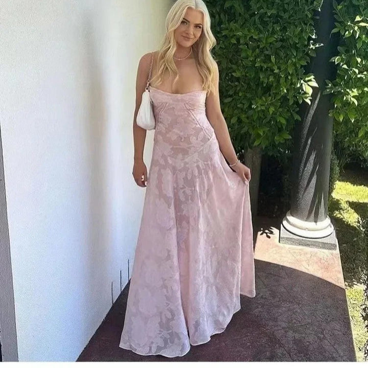 Ladies Flowers Lace Evening Dress Lune London