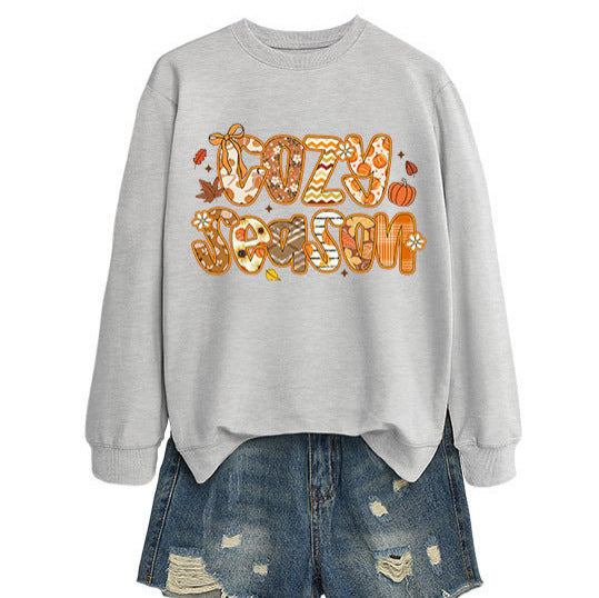 Sweatshirt féminin avec design automnal créatif et coupe décontractée Chic & Stil
