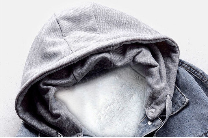 Veste en jean pour femmes avec hoodie intégré Chic & Stil